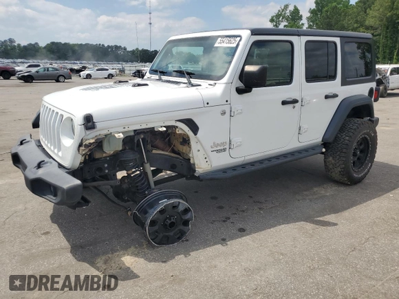 2018 Jeep Wrangler Unlimited Sport S z VIN 1C4HJXDG9JW143513, wystawiony jako Copart lot #55415625 z przebiegiem 133 294 mil mil oraz Szkoda całkowita • Salvage title. Historia ofert i sprzedaży dostępna na DreamBid. Obrazek 1.
