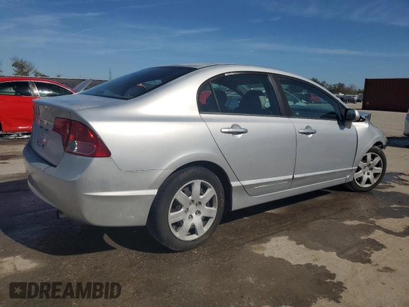 2008 Honda Civic LX with VIN 1HGFA16558L030140, listed as a Copart auction lot 43010515 with 61,171 mi miles and Salvage Title. Bid and sale history available at DreamBid. Image 3.