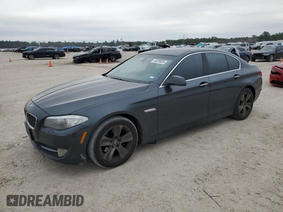2011 BMW 5 Series 528i with VIN WBAFR1C55BC748660, listed as a Copart auction lot 45289825 with 135,768 mi miles and Salvage Title. Bid and sale history available at carsss.com. Image 1.