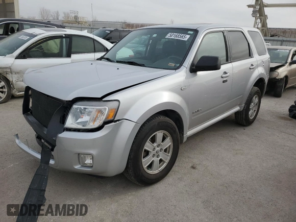 2008 Mercury Mariner with VIN 4M2CU91Z58KJ15755, listed as a Copart auction lot 50168565 with 130,883 mi miles and Salvage Title. Bid and sale history available at carsss.com. Image 1.