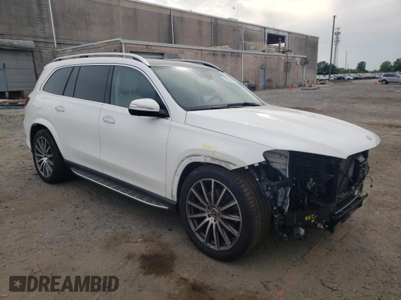 2023 Mercedes-Benz GLS 450 with VIN 4JGFF5KE4PA989645, listed as a Copart auction lot 52894384 with 5,365 mi miles and . Bid and sale history available at DreamBid. Image 4.