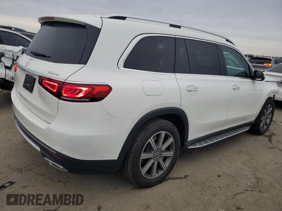 2020 Mercedes-Benz GLS 450 with VIN 4JGFF5KE0LA258527, listed as a Copart auction lot 44766285 with 51,808 mi miles and Salvage Title. Bid and sale history available at DreamBid. Image 3.