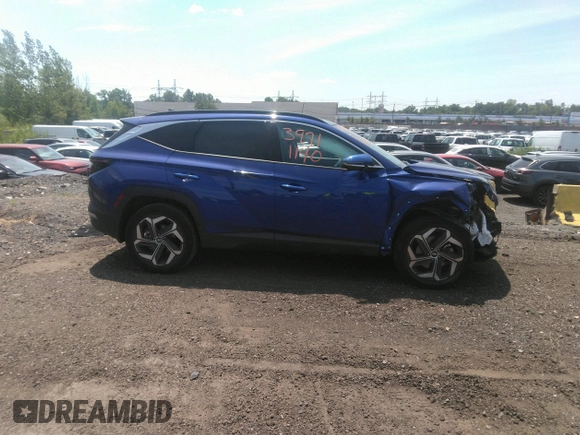 2022 Hyundai Tucson Limited with VIN 5NMJECAE6NH148209, listed as a IAAI auction lot 39711140 with 9,913 mi miles. Bid and sale history available at carsss.com. Image 13.