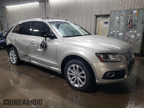 2015 Audi Q5 Premium Plus with VIN WA1LFAFP6FA099393, listed as a Copart auction lot 45502665 with 166,379 mi miles and Salvage title. Bid and sale history available at DreamBid. Image 4.