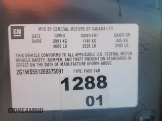 2006 Chevrolet Impala Police Pkg Police Pkg 9C1 with VIN 2G1WS551269375091, listed as a Copart auction lot 80636044 with 138,897 mi miles and Salvage Title. Bid and sale history available at carsss.com. Image 12.