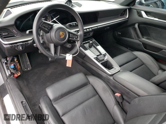 2021 Porsche 911 Carrera S with VIN WP0AB2A9XMS221638, listed as a Copart auction lot 41456525 with 0 mi miles and Salvage Title. Bid and sale history available at carsss.com. Image 8.