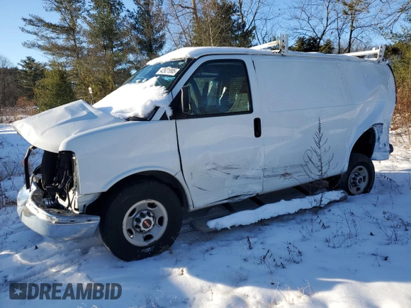 2019 GMC Savana Cargo with VIN 1GTW7AFG5K1337812, listed as a Copart auction lot 42921995 with Not Provided miles and Salvage Title. Bid and sale history available at carsss.com. Image 1.