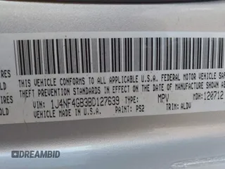 2011 Jeep Patriot Latitude X with VIN 1J4NF4GB3BD127639, listed as a IAAI auction lot 41414318 with 139,097 mi miles and . Bid and sale history available at DreamBid. Image 9.
