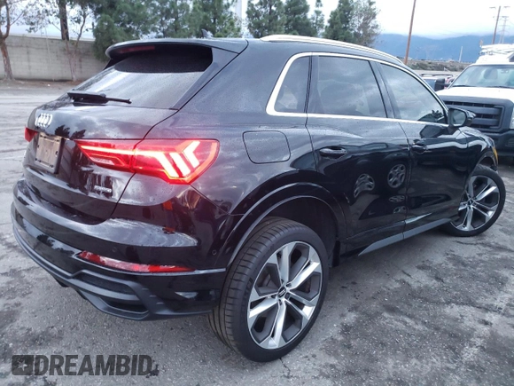 2020 Audi Q3 S line Prestige with VIN WA1FECF38L1056341, listed as a Copart auction lot 35998373 with 29,876 mi miles. Bid and sale history available at carsss.com. Image 3.