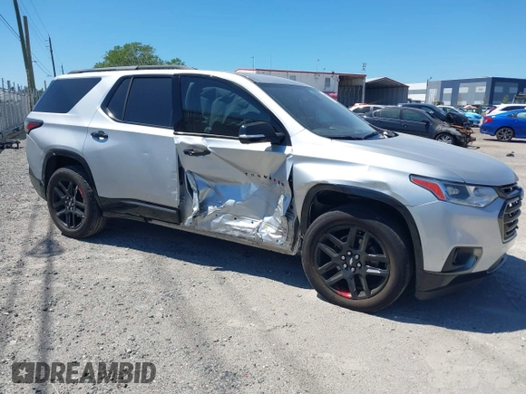 2020 Chevrolet Traverse Premier with VIN 1GNERKKW2LJ278087, listed as a IAAI auction lot 41891671 with 59,172 mi miles and . Bid and sale history available at DreamBid. Image 1.