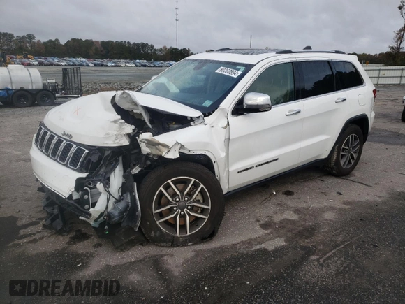 2021 Jeep Grand Cherokee Limited with VIN 1C4RJEBG1MC571318, listed as a Copart auction lot 80360894 with 66,976 mi miles and Salvage title. Bid and sale history available at DreamBid. Image 1.