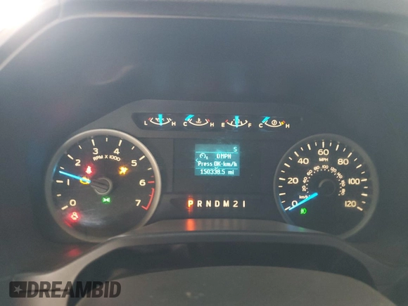 2017 Ford F-150 XL with VIN 1FTEX1EPXHKC67255, listed as a Copart auction lot 45247725 with 150,338 mi miles and Salvage Title. Bid and sale history available at carsss.com. Image 9.