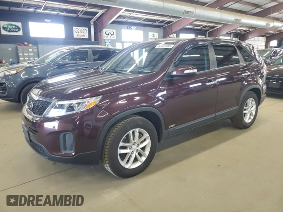 2014 Kia Sorento LX with VIN 5XYKTCA65EG502041, listed as a Copart auction lot 55487085 with 146,182 mi miles and Clean Title. Bid and sale history available at carsss.com. Image 1.