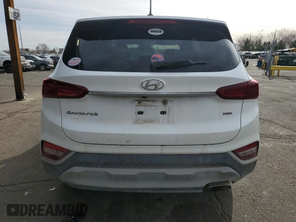 2019 Hyundai Santa Fe SE with VIN 5NMS2CAD5KH098256, listed as a Copart auction lot 47876895 with 130,870 mi miles and Salvage Title. Bid and sale history available at carsss.com. Image 6.