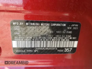 2022 Mitsubishi Outlander Sport ES with VIN JA4ARUAU3NU002919, listed as a Copart auction lot 45635415 with 34,257 mi miles and Salvage Title. Bid and sale history available at carsss.com. Image 15.