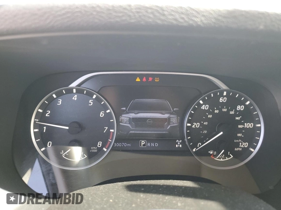 2023 Nissan Frontier SV with VIN 1N6ED1EK2PN654423, listed as a Copart auction lot 48721255 with 30,070 mi miles and Salvage title. Bid and sale history available at DreamBid. Image 9.