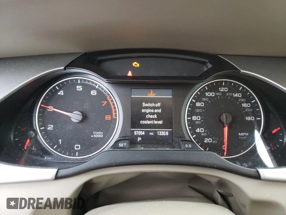 2011 Audi A4 2.0T Premium Plus with VIN WAUFFAFL5BN013443, listed as a Copart auction lot 46433755 with 97,054 mi miles and Salvage Title. Bid and sale history available at carsss.com. Image 9.