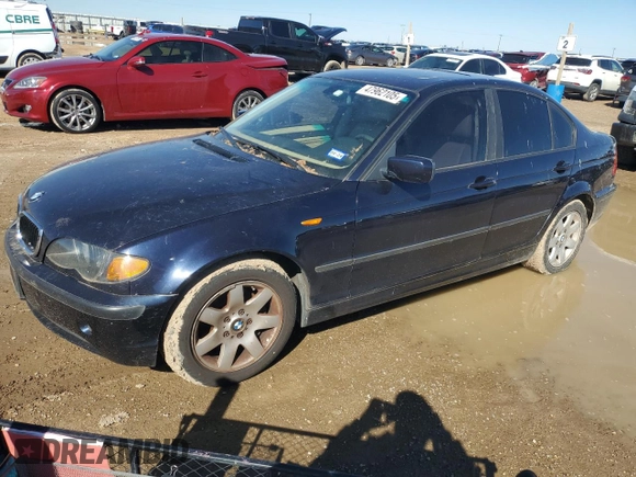 2004 BMW 3 Series 325i with VIN WBAAZ33454KP84239, listed as a Copart auction lot 47962105 with 163,241 mi miles and Clean Title. Bid and sale history available at carsss.com. Image 1.