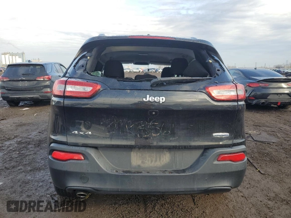 2016 Jeep Cherokee Latitude with VIN 1C4PJMCB2GW199589, listed as a Copart auction lot 46956455 with 105,080 mi miles and Salvage Title. Bid and sale history available at DreamBid. Image 6.