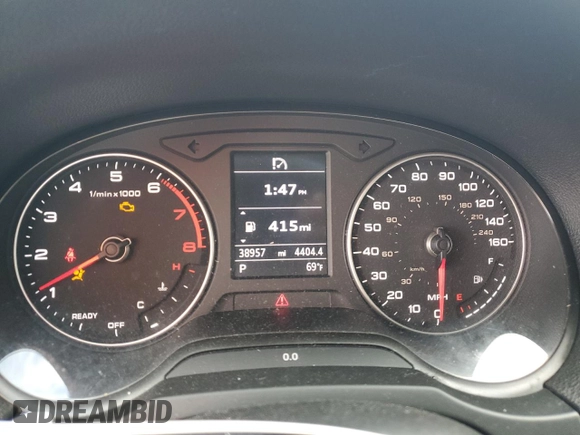 2019 Audi A3 Sedan Premium with VIN WAUAUGFF6K1008904, listed as a Copart auction lot 48968675 with 38,957 mi miles and Salvage Title. Bid and sale history available at carsss.com. Image 9.