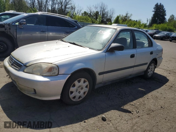 1999 Honda Civic LX with VIN 2HGEJ6673XH504043, listed as a Copart auction lot 55201185 with 220,352 mi miles and Clean Title. Bid and sale history available at carsss.com. Image 1.