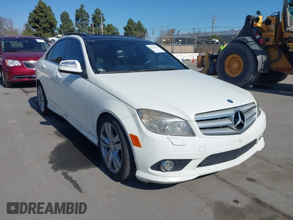 2009 Mercedes-Benz C-Class 3.5L Sport with VIN WDDGF56X39R068497, listed as a IAAI auction lot 41777330 with 123,790 mi miles. Bid and sale history available at carsss.com. Image 1.