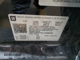 2020 GMC Sierra 1500 Denali z VIN 3GTU9FET5LG249648, wystawiony jako Copart lot #49540395 z przebiegiem 95 857 mil mil oraz Czysty tytuł • Clean title. Historia ofert i sprzedaży dostępna na DreamBid. Obrazek 12.