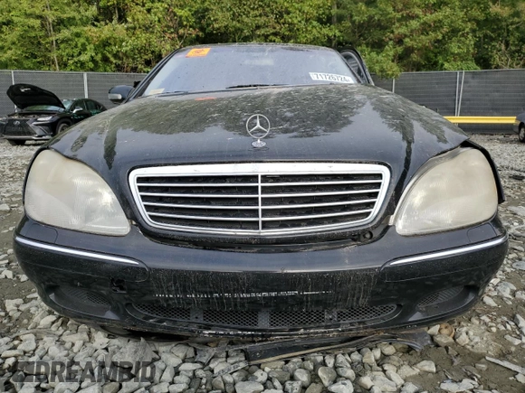2000 Mercedes-Benz S-Class with VIN WDBNG75J2YA027054, listed as a Copart auction lot 71726724 with 0 mi miles and Salvage Title. Bid and sale history available at carsss.com. Image 5.