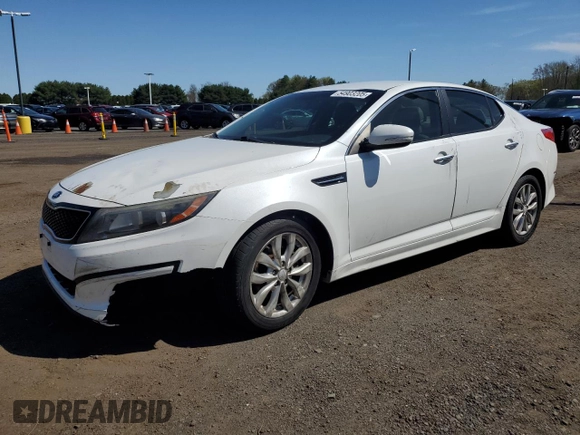 2014 Kia Optima EX with VIN 5XXGN4A79EG293633, listed as a Copart auction lot 54903205 with 120,497 mi miles and Salvage Title. Bid and sale history available at carsss.com. Image 1.