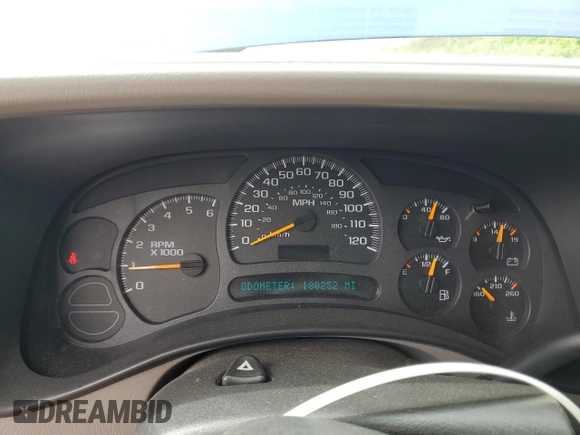2004 GMC Sierra 1500 SLE z VIN 2GTEK19TX41104508, wystawiony jako Copart lot #56981295 z przebiegiem 180 252 mil mil oraz Czysty tytuł • Clean title. Historia ofert i sprzedaży dostępna na DreamBid. Obrazek 9.