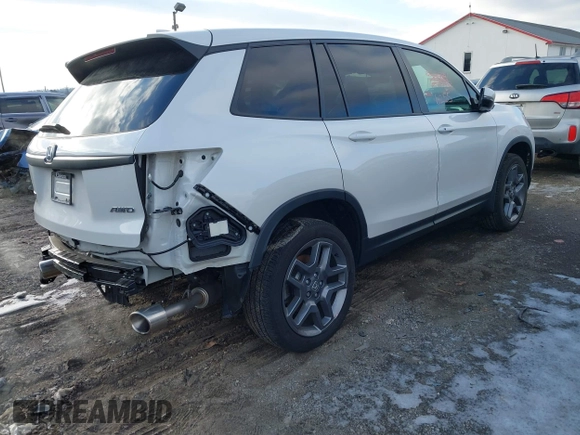 2023 Honda Passport EX-L with VIN 5FNYF8H50PB041370, listed as a IAAI auction lot 41536255 with 15,427 mi miles and . Bid and sale history available at carsss.com. Image 4.