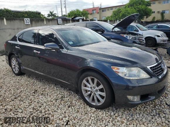 2011 Lexus LS 460 with VIN JTHCL5EF7B5011810, listed as a Copart auction lot 58151824 with 168,208 mi miles and Salvage title. Bid and sale history available at DreamBid. Image 4.