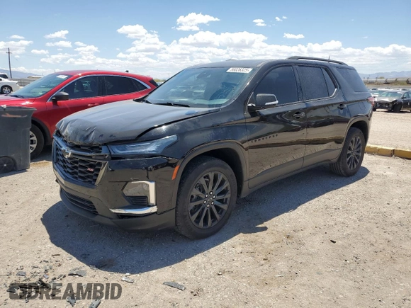 2022 Chevrolet Traverse RS with VIN 1GNERJKW2NJ154401, listed as a Copart auction lot 56026325 with 91,264 mi miles and Salvage title. Bid and sale history available at DreamBid. Image 1.