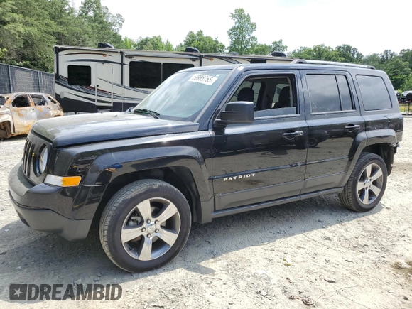 2016 Jeep Patriot High Altitude with VIN 1C4NJRFBXGD595443, listed as a Copart auction lot 59985755 with 171,776 mi miles and Salvage title. Bid and sale history available at DreamBid. Image 1.