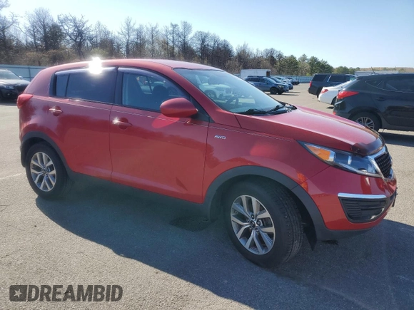 2015 Kia Sportage LX with VIN KNDPBCAC8F7726451, listed as a Copart auction lot 54413285 with 156,194 mi miles and Clean Title. Bid and sale history available at DreamBid. Image 4.