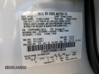 2008 Ford Taurus SEL with VIN 1FAHP24W88G138256, listed as a Copart auction lot 83677454 with 105,087 mi miles and Salvage Title. Bid and sale history available at carsss.com. Image 14.