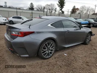 2017 Lexus RC with VIN JTHSM5BC6H5003385, listed as a Copart auction lot 83747414 with 76,861 mi miles and Salvage Title. Bid and sale history available at carsss.com. Image 3.