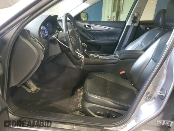 2015 Infiniti Q50 Premium with VIN JN1BV7AR7FM397212, listed as a Copart auction lot 54389605 with 140,338 mi miles and Salvage Title. Bid and sale history available at carsss.com. Image 7.
