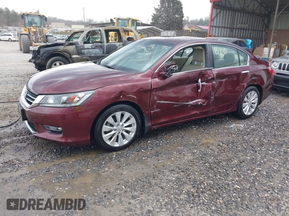 2013 Honda Accord Sdn EX-L with VIN 1HGCR2F87DA079776, listed as a IAAI auction lot 41666417 with 73,149 mi miles. Bid and sale history available at carsss.com. Image 2.