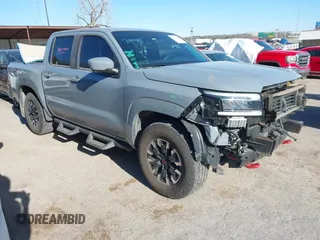 2023 Nissan Frontier PRO-4X with VIN 1N6ED1EK7PN670665, listed as a IAAI auction lot 41785130 with 21,561 mi miles. Bid and sale history available at carsss.com. Image 1.