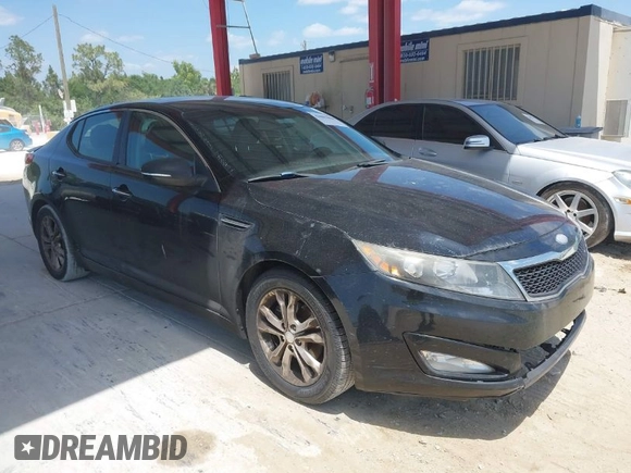 2013 Kia Optima EX with VIN 5XXGN4A75DG204221, listed as a IAAI auction lot 42081408 with 196,760 mi miles. Bid and sale history available at carsss.com. Image 1.