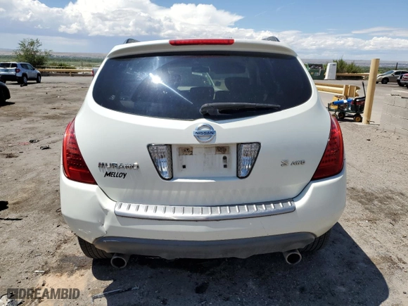 2007 Nissan Murano S with VIN JN8AZ08W17W621164, listed as a Copart auction lot 66770314 with 199,252 mi miles and Salvage Title. Bid and sale history available at carsss.com. Image 6.
