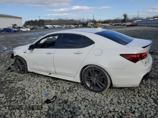 2019 Acura TLX w/A-Spec Pkg with VIN 19UUB2F6XKA003764, listed as a Copart auction lot 44175755 with 78,175 mi miles and Salvage Title. Bid and sale history available at carsss.com. Image 2.