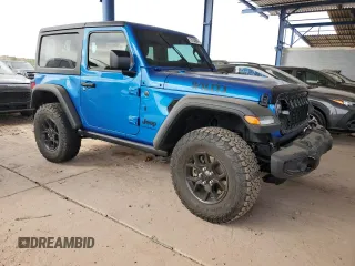 2024 Jeep Wrangler Sport S with VIN 1C4PJXAN8RW169420, listed as a Copart auction lot 62593945 with 5,164 mi miles and Salvage title. Bid and sale history available at DreamBid. Image 4.