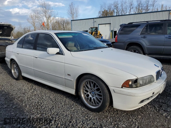 2002 BMW 5 Series 525iA with VIN WBADT43412GY44358, listed as a Copart auction lot 50822295 with 0 mi miles and Salvage Title. Bid and sale history available at carsss.com. Image 4.