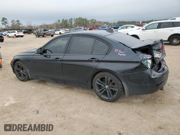 2014 BMW 3 Series 335i with VIN WBA3A9C52EF479335, listed as a Copart auction lot 47108015 with 95,745 mi miles and Salvage Title. Bid and sale history available at carsss.com. Image 2.