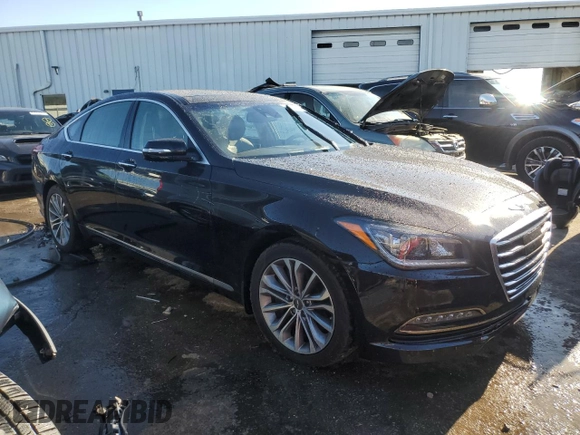 2017 Genesis G80 3.8L with VIN KMHGN4JE2HU193561, listed as a Copart auction lot 81742214 with 75,904 mi miles and Salvage Title. Bid and sale history available at DreamBid. Image 4.