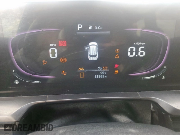 2024 Kia Telluride LX with VIN 5XYP24GC2RG422360, listed as a Copart auction lot 62928185 with 23,563 mi miles and Salvage title. Bid and sale history available at DreamBid. Image 8.