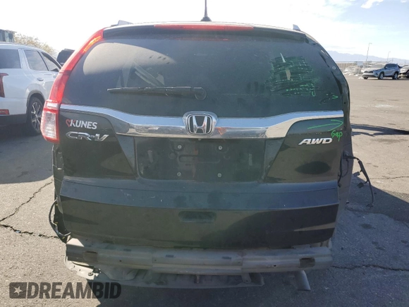 2015 Honda CR-V EX-L with VIN 5J6RM4H77FL085568, listed as a Copart auction lot 43617255 with 216,492 mi miles and Salvage Title. Bid and sale history available at carsss.com. Image 6.