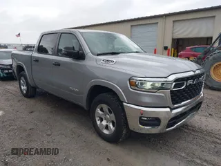 2025 Ram 1500 Big Horn with VIN 1C6SRFFP3SN581030, listed as a IAAI auction lot 42087031 with 14,683 mi miles. Bid and sale history available at carsss.com. Image 1.